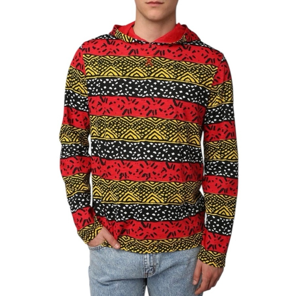 Urban Outfitters Long Sleeve Hooded T-shirt Mens L 90’s Surf Skate Streetwear